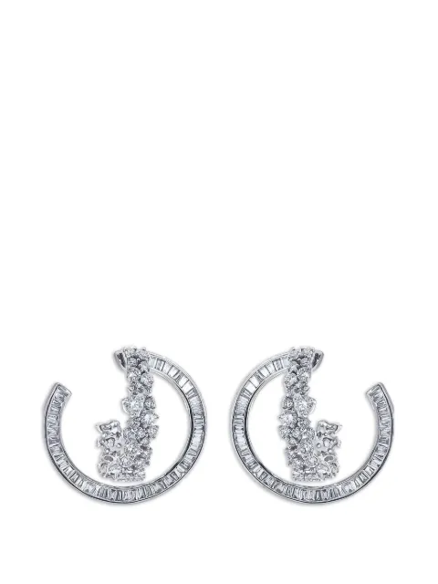 Ananya diamond scatter hoop earrings Silver HE48514L