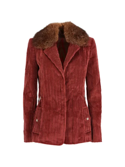 Fendi Pre-Owned corduroy-texture jacket Red W251111520