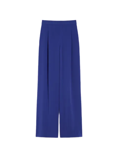 Weekend Max Mara high-waist pleated trousers Blue MSECRASSO067BLUETTE