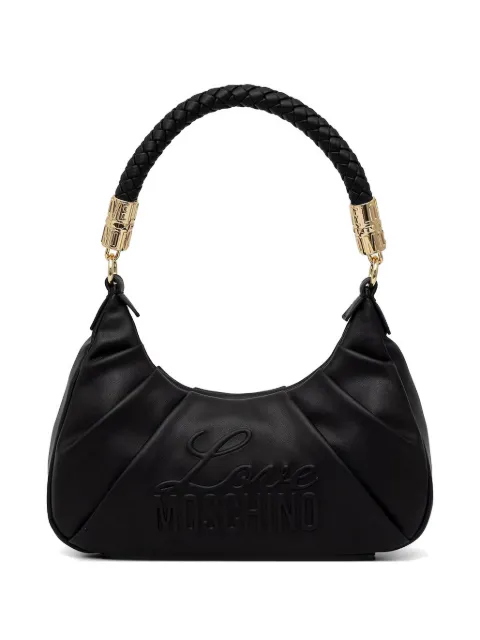 Love Moschino logo-detail braided-handle tote bag Black JC4223PP0OKA0