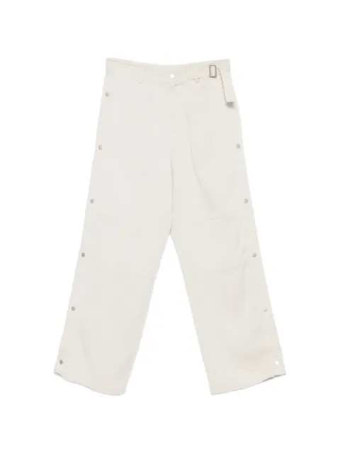 Carrer Knox press-stud wide-leg trousers Neutrals KNOXPANTECRU
