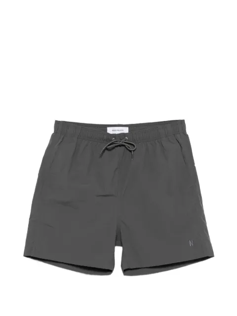 Norse Projects logo-embroidered drawstring swim shorts Grey N350635
