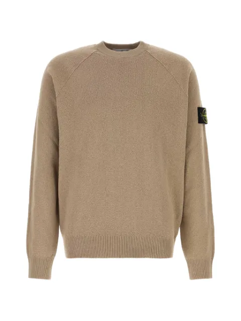 Stone Island Compass-badge cotton sweater Neutrals L1S155100020S01B9