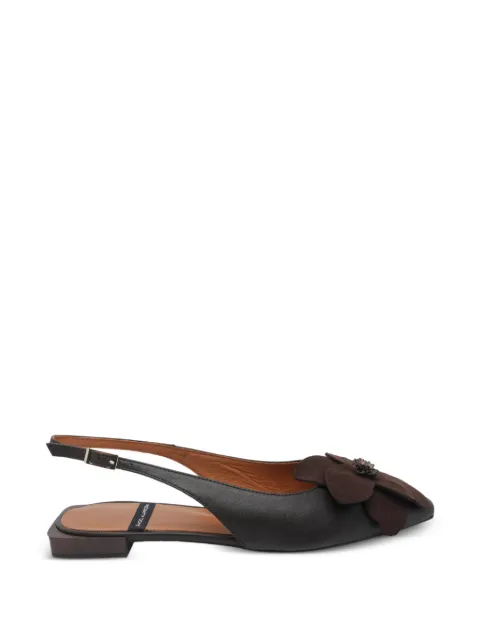 ANGEL ALARCON flower pointed pumps Brown 26000530B