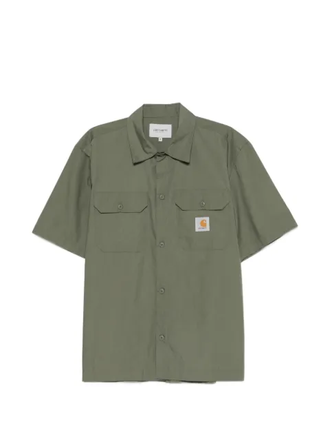 Carhartt WIP Craft logo-patch short-sleeve shirt Green I035232