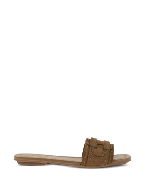 Hogan H685 suede flat mules Brown HXW6850GC20BTMS600