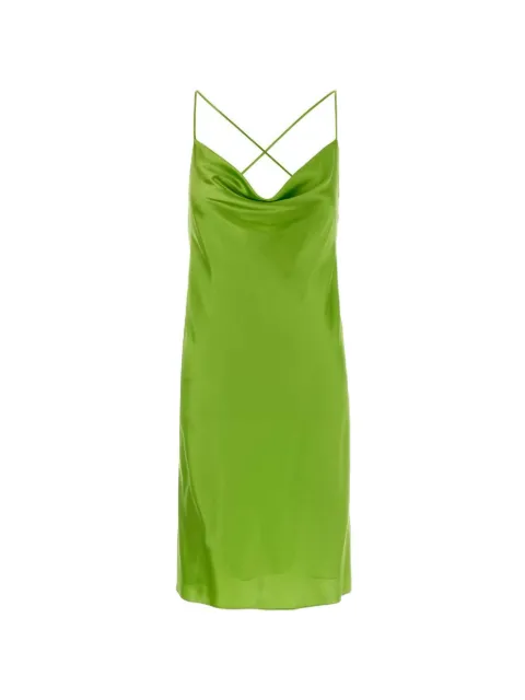 Saint Laurent cowl-neck satin mini dress Green 861314Y7G27