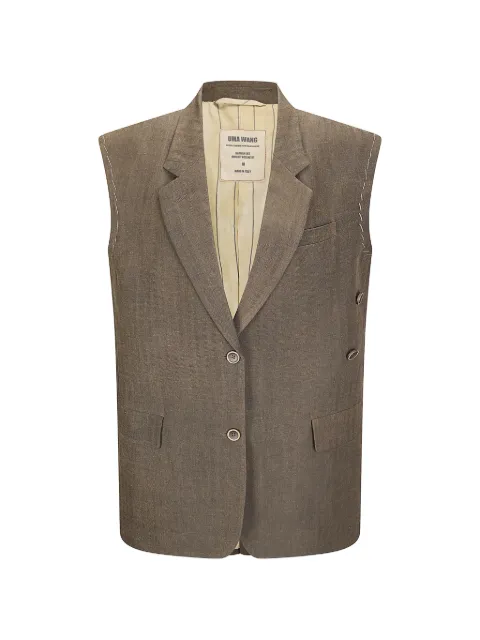 Uma Wang Kaiwan herringbone jacket Brown UW6077