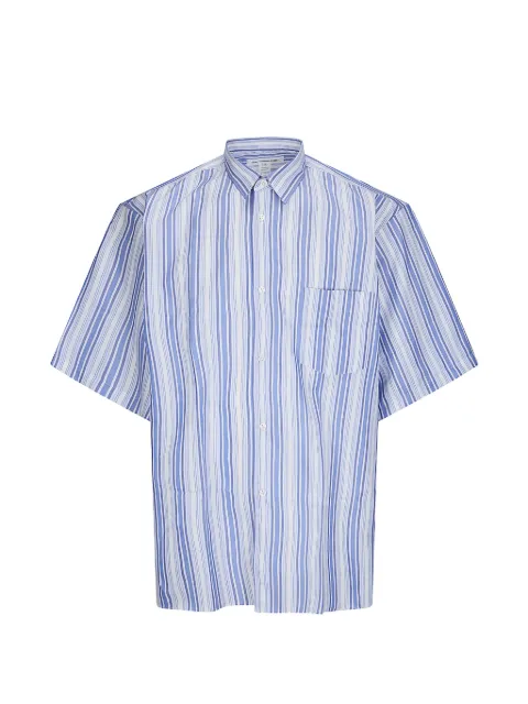 Comme Des Garçons Shirt stripe-pattern short-sleeve shirt Blue FQB041