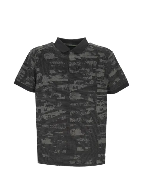 BOSS abstract-print polo shirt Black 50558583