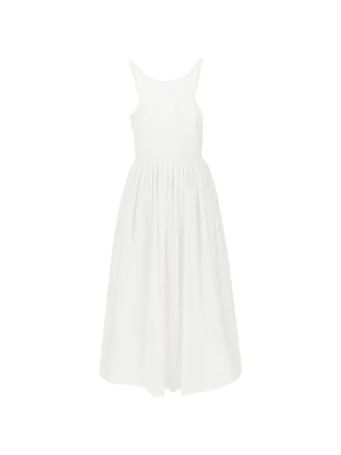 Emporio Armani smocked-waist sleeveless dress White EW003117AF10010