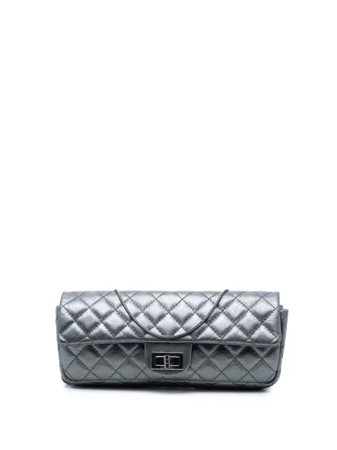 CHANEL Pre-Owned 2008-2009 Quilted Glazed Calfskin Reissue 2.55 Flap Chain Clutch shoulder bag Silver 9WKM193WPM5D6SNM