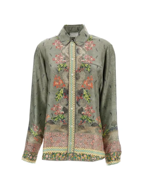 Pierre-Louis Mascia floral-print shirt Green ALOESCML10642KAKI