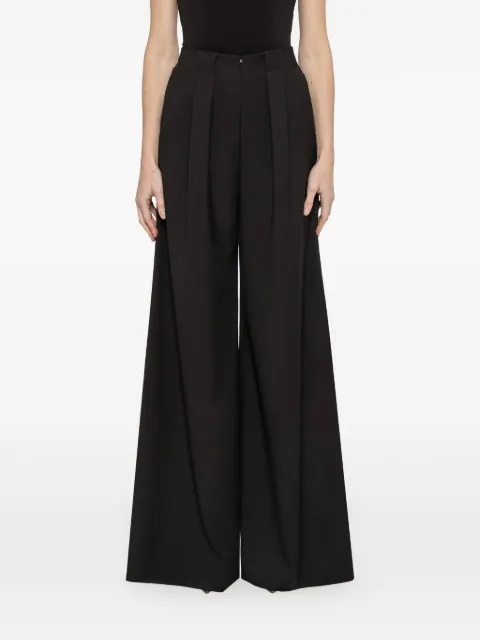 NISSA pleated wide-leg trousers Black P16760