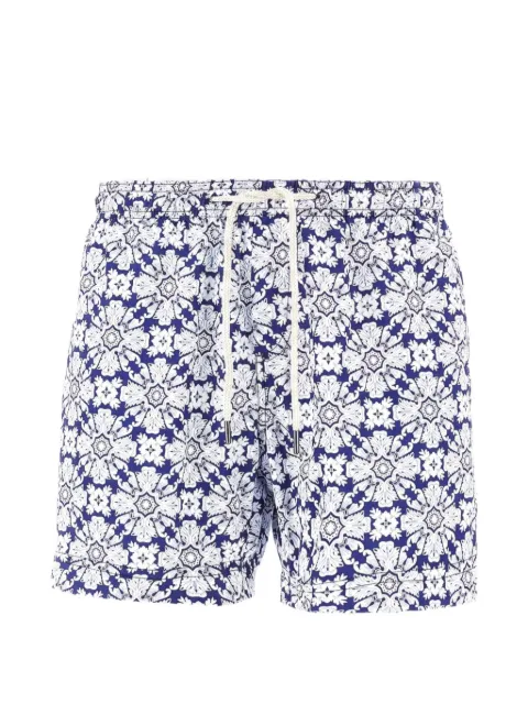 PENINSULA SWIMWEAR Casuzze patterned drawstring swim shorts Blue P26SBS002