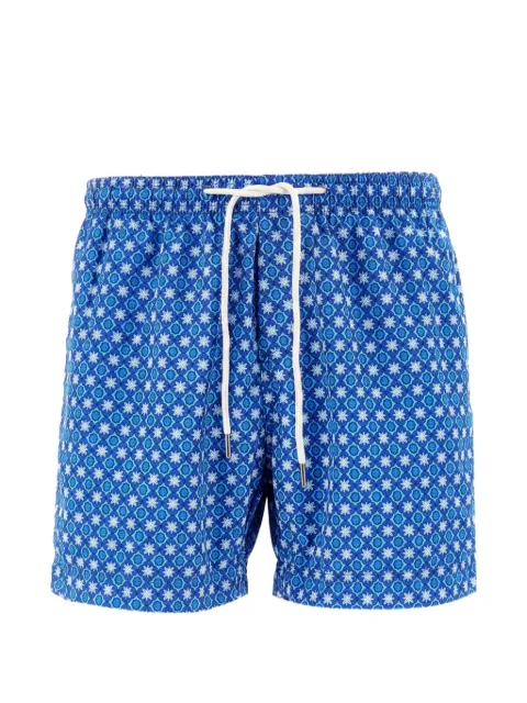 PENINSULA SWIMWEAR La Maddalena geometric-print swim shorts Blue P26SBS002
