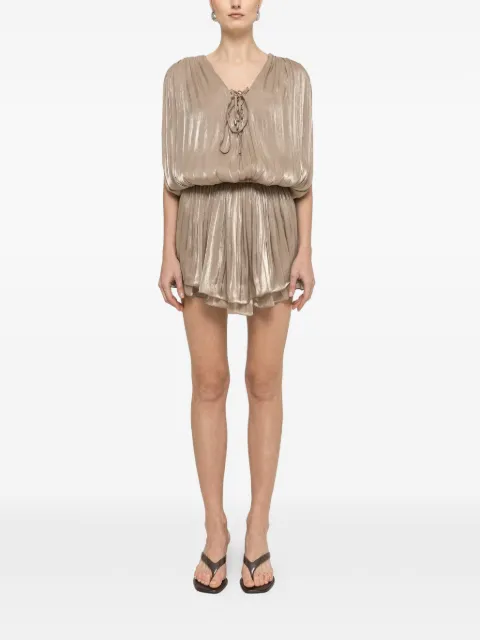 NISSA pleated mini dress Grey RS16517