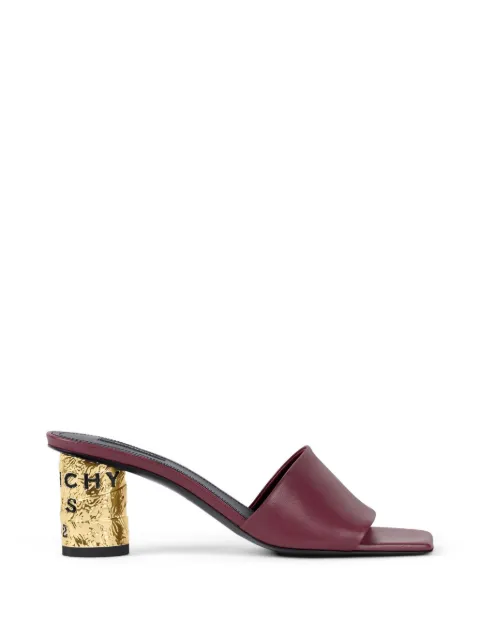Givenchy square-toe block-heel sandals Red BE30AGE1J7