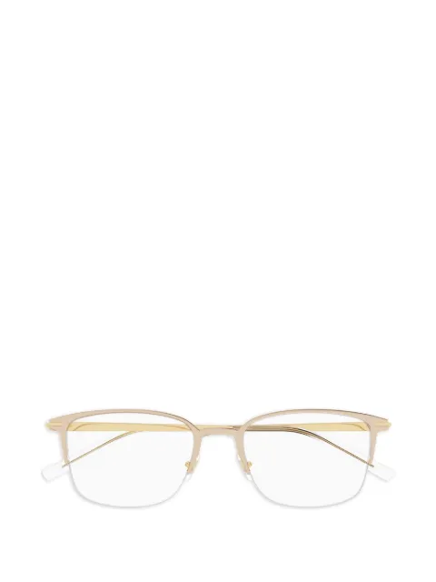 Montblanc square-frame half-rim glasses Gold MB0234OK001