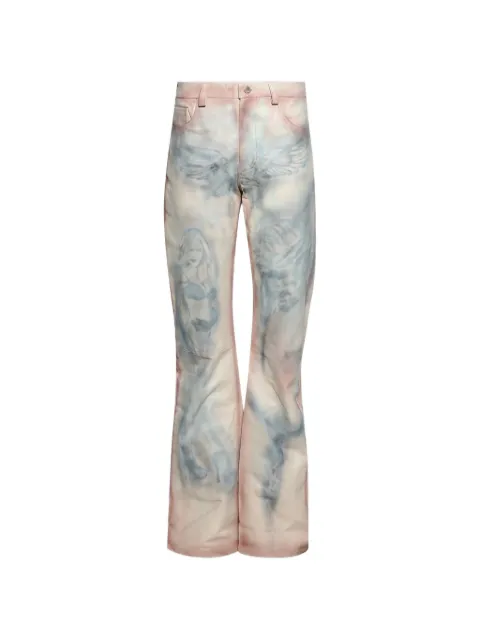 LA MASKARADE graphic leather trousers Neutrals SKINPANTLEATHER