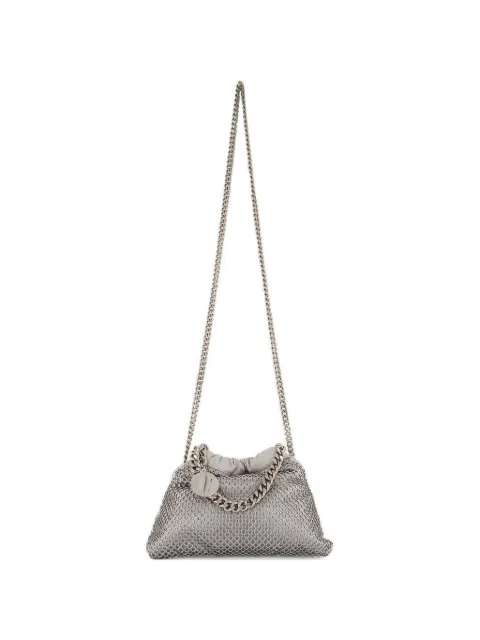 Stella McCartney mini Falabella crystal-mesh shoulder bag Silver 7B0144WP0701