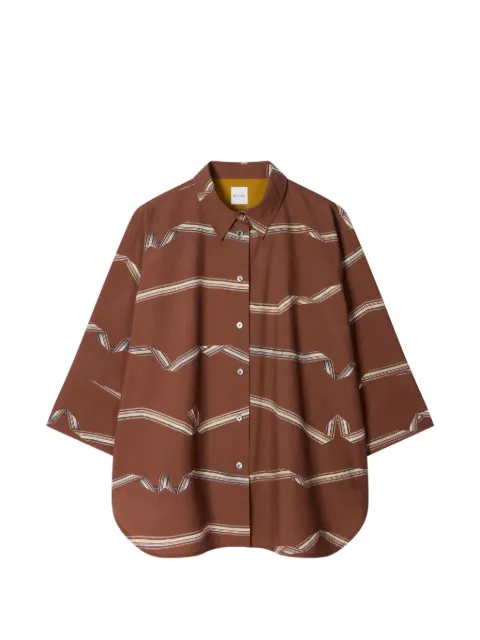 Paul Smith Signature Stripe button-up shirt Brown W1R370BV11204