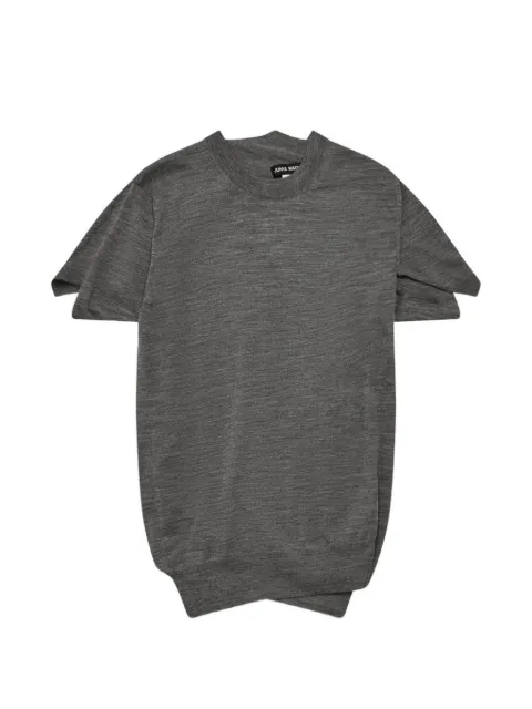 Junya Watanabe raglan short-sleeve knitwear Grey JQN001