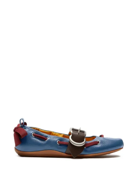 LILI CURIA Sylvie buckled ballet flats Blue LC61005