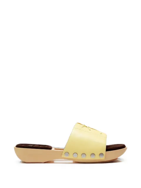 LILI CURIA Uma lace-up studded sandals Yellow LC815050EE