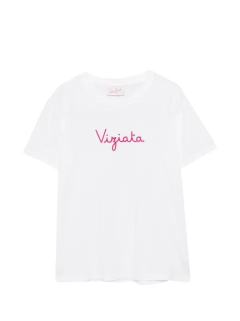 MC2 Saint Barth Emilie embroidered cotton T-shirt White EMI0001