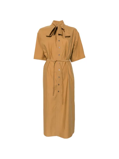 LEMAIRE reversible tube dress in washed cotton silk Neutrals DR1156LF1500