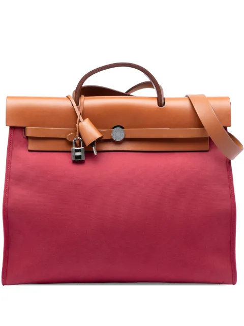 Hermès Pre-Owned 2012 Toile Herbag Zip 39 satchel Red LLN3JQ3C6TLBOEZW