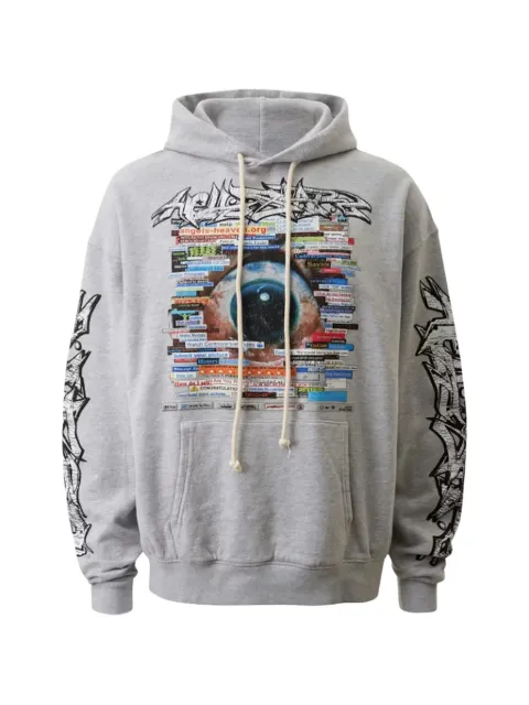 HELLSTAR Links graphic-print hoodie Grey HSR273