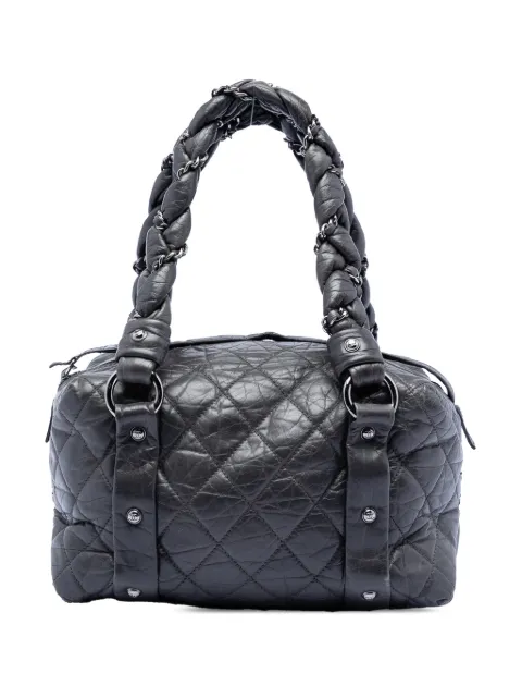 CHANEL Pre-Owned 2005-2006 Small Distressed Lambskin Lady Braid Tote handbag Black B3JFF0VNBNYZQSK5