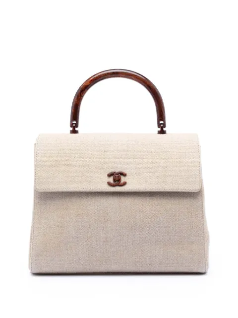 CHANEL Pre-Owned 2000-2002 Medium Canvas Kelly Top Handle Bag handbag Brown VD2IQHKLNP9WDJE2