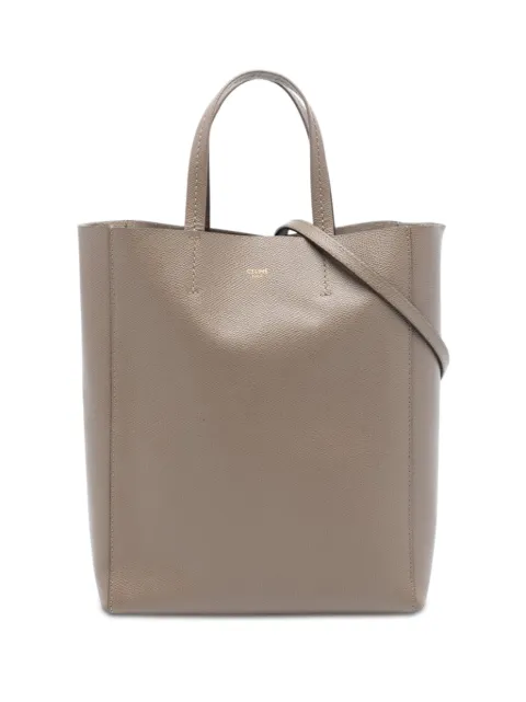 Celine Pre-Owned 2019 Small Grained Calfskin Vertical Cabas satchel Brown UEQX01MK1OLKV6FB