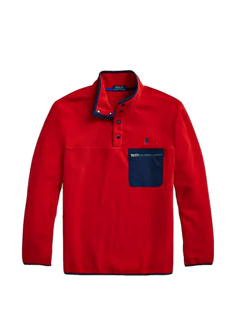 Polo Ralph Lauren mock-neck fleece sweater Red 710814529001