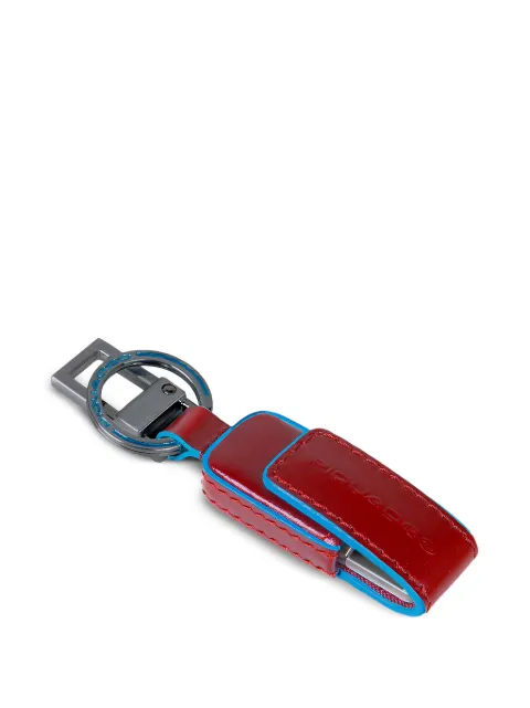 PIQUADRO leather USB keychain Red AC6567B2