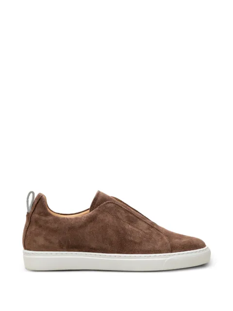 CHUCKIES slip-on suede sneakers Brown TOMMASO