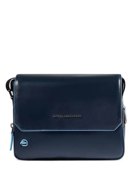 PIQUADRO Blue Square leather cross body bag Blue CA6812B2