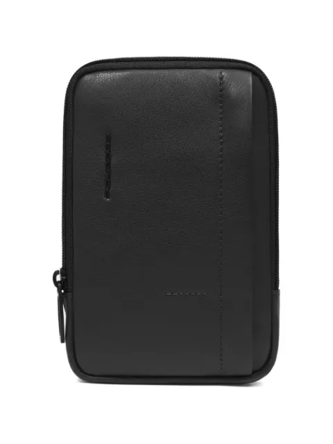 PIQUADRO Russel leather phone case Black AC6847W137R