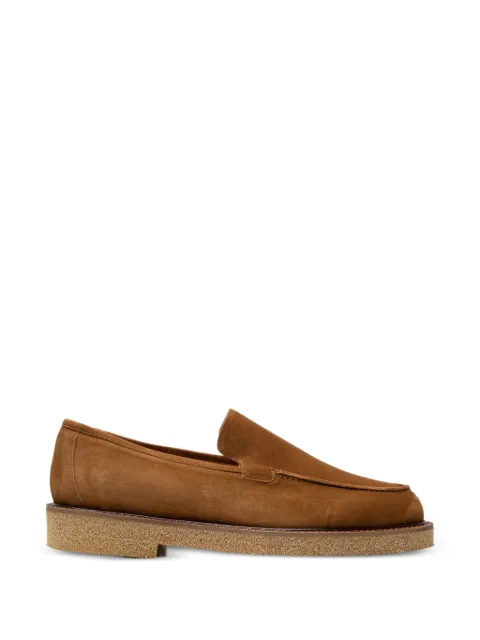 CHUCKIES round-toe suede loafers Brown LORENZOPLAIN