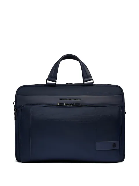 PIQUADRO leather-trim laptop bag Blue CA6637W129