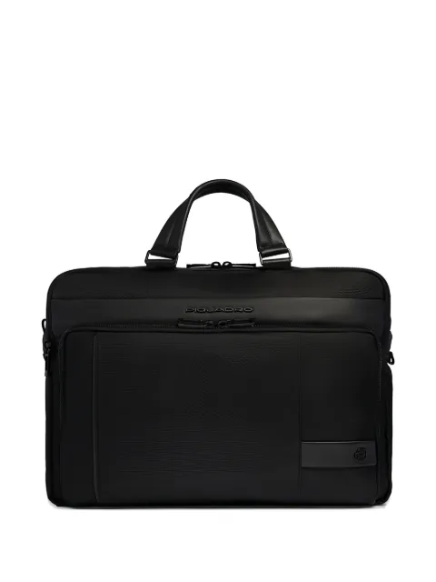 PIQUADRO leather-panelled laptop bag Black CA6637W129