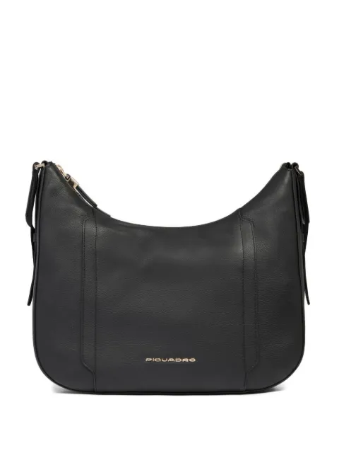 PIQUADRO logo-lettering leather crossbody bag Black BD6657W92