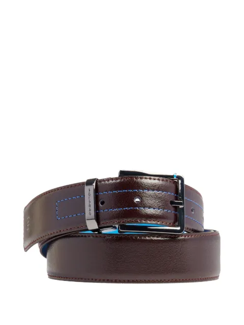PIQUADRO topstitched leather belt Brown CU6967B2
