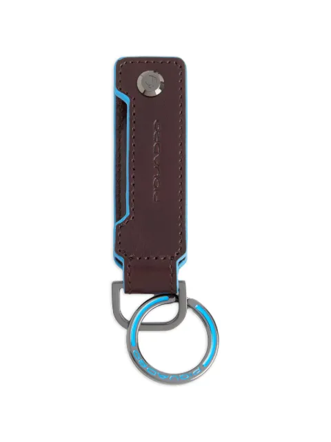 PIQUADRO logo-debossed keychain Brown PC7089B2