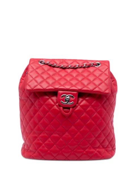 CHANEL Pre-Owned 2016-2017 Medium Lambskin Urban Spirit backpack Red 5ZCBZ9JPB4TEJVH6
