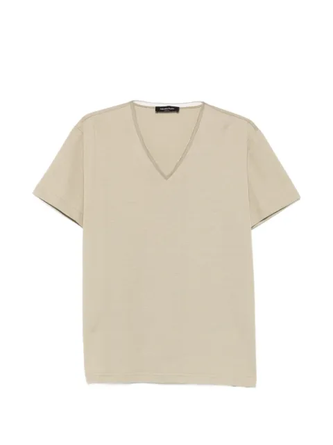 Fabiana Filippi V-neck short-sleeve T-shirt Neutrals JED266F143L9020000