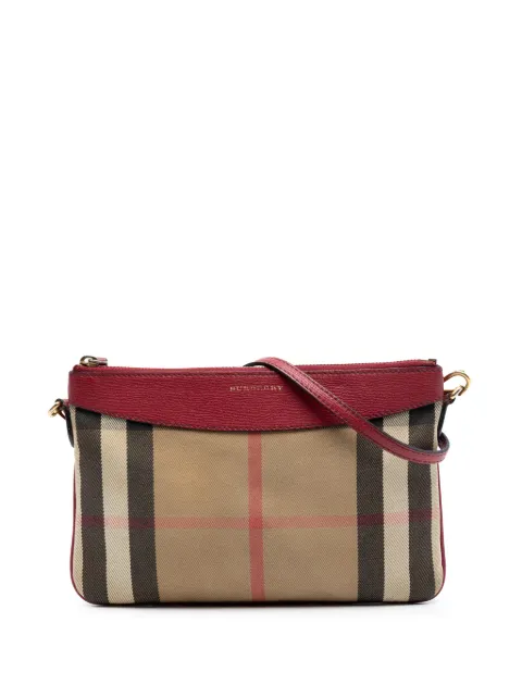 Burberry Pre-Owned 2000-2017 House Check Canvas Derby Peyton crossbody bag Brown 33M03RXHVP19Y521